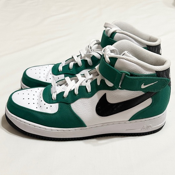 Nike AF1 Mid ID By You White/Green/Black - Custom Air Force 1 Sneakers - 12 main image 11